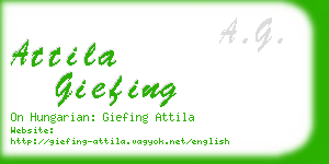 attila giefing business card